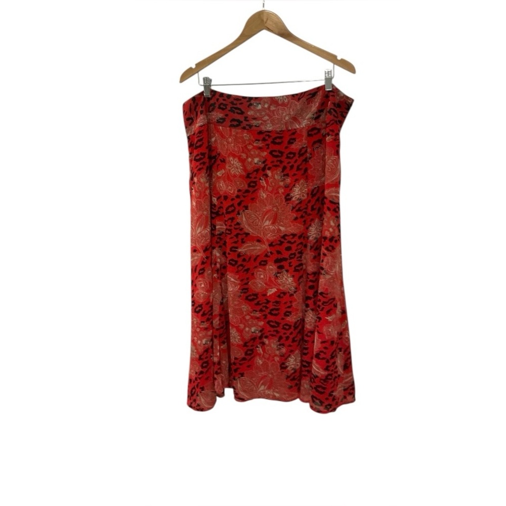 Jones New York Red Floral Skirt 18